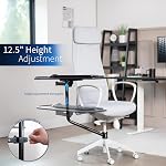 VIVO Office Chair Mounted 26 x 12 Inch Keyboard and Mouse Tray, Ergonomic Tilt, Full Motion 360 Degree Rotation, Fits up to 2" Gas Cylinder, Black, MOUNT-KB08C