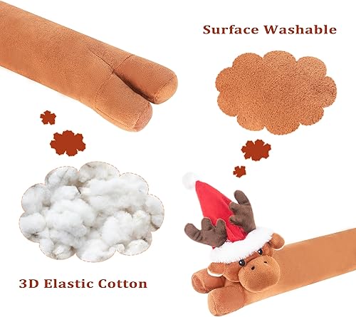 Miniatura 3 de My OLi Tope de corrientes de aire para debajo de la puerta, de 36 pulgadas, relleno de Navidad, resistente, bloqueador de corrientes de aire, ruido,