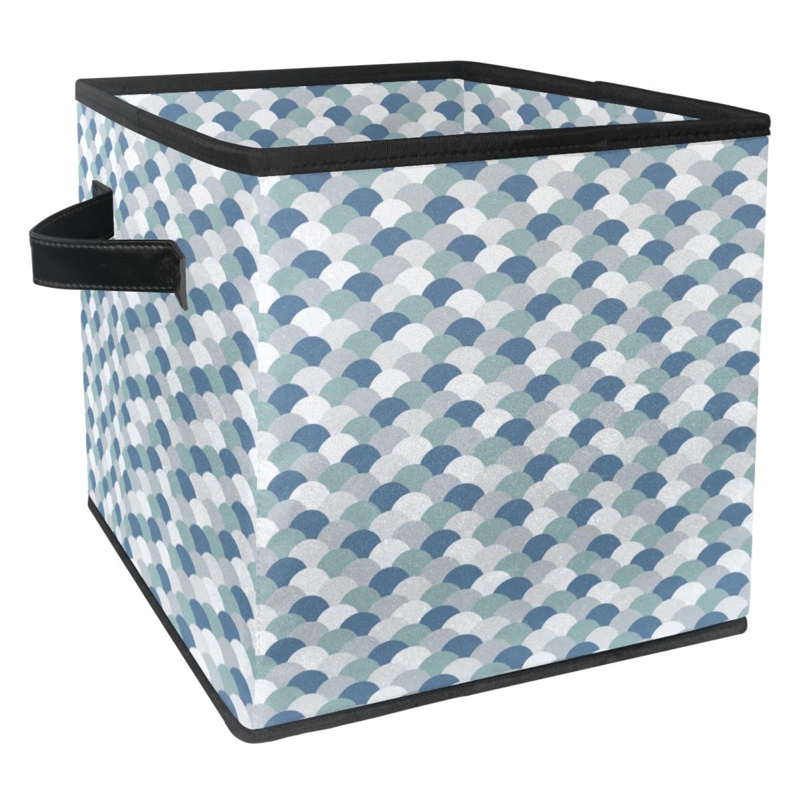 Boîte de rangement tissu pliable pour placard de chambre lit enfant bac à jouets bleu