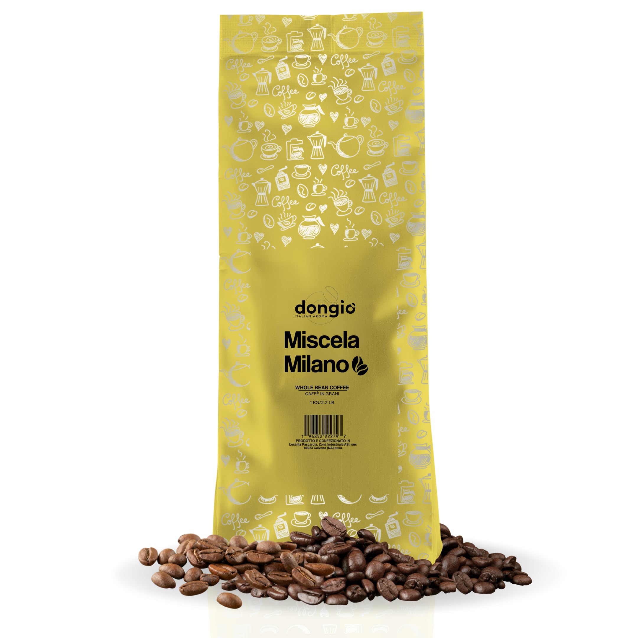Amazon.com : Dongio Caffe Milano Blend Whole Bean Coffee - Medium-Light  Roast, 2.2 lb Bag