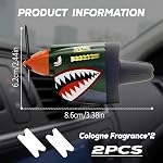 Voiture de combat Air Décoration pour l'aération des fraicheurs, 2026 Nouveau Shark Fighter Rotating Propeller voiture Diffuseur Vent Clip, voiture Air Freshener, Accessoires de Voiture pour Homme