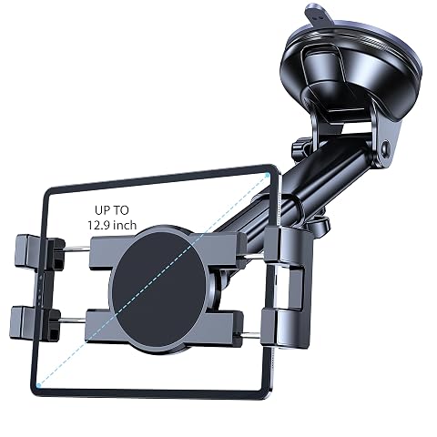 Tablet Holder for Car ipad Holder for Car Windshield Dash Suction Cup ipad Mount for Truck Stand 360
