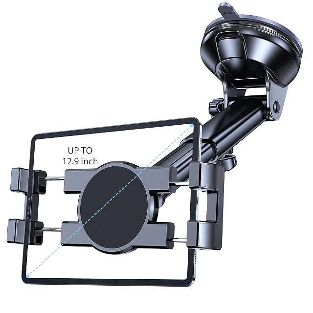 Tablet Holder for Car ipad Holder for Car Windshield Dash Suction Cup ipad Mount for Truck Stand 360