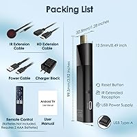 Vista 7 de BL Android TV Stick 4K, 2025 Android TV Stick 10.0 2GB RAM 16GB ROM, H313 CPU Supports 2.4G/5G Wi-Fi Bluetooth 5.0 USB HDR10 with Bluetooth Voice