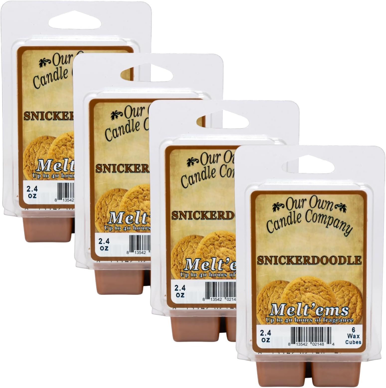 Premium Wax Melt, Snickerdoodle, 6 Cubes, 2.4 oz (4 Pack)