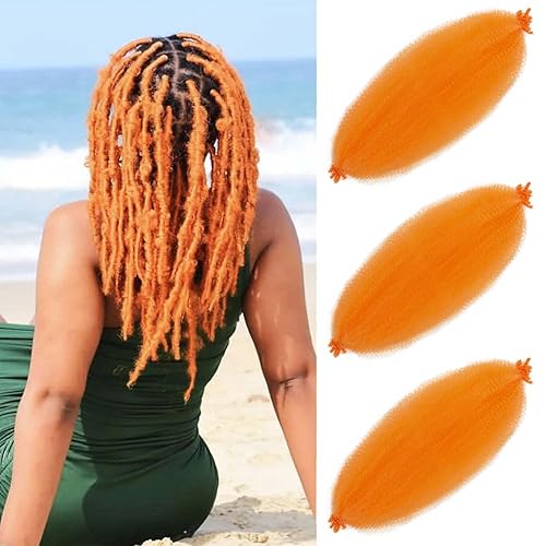 Vista 62 de Cabello afro trenzado elástico color marrón claro de 16 pulgadas, paquete de 3 T27, cabello afro preesponjado y trenzado elástico, cabello afro