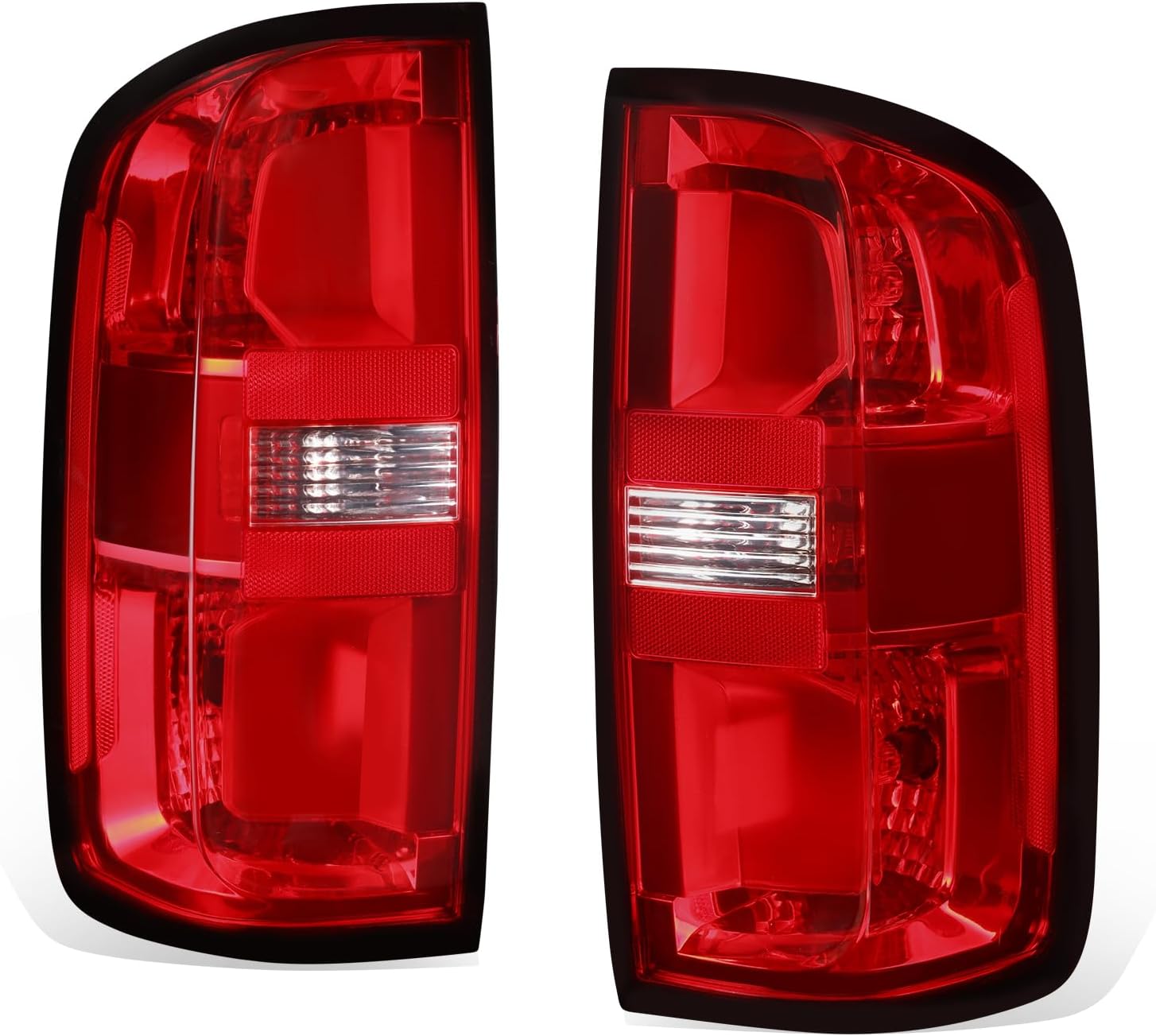 Auto Dynasty Rear Tail Lights Brake Lamps Assembly Compatible with 2015-2022 Chevy Colorado, with Running Light, Driver and Passenger Side, Red Lens