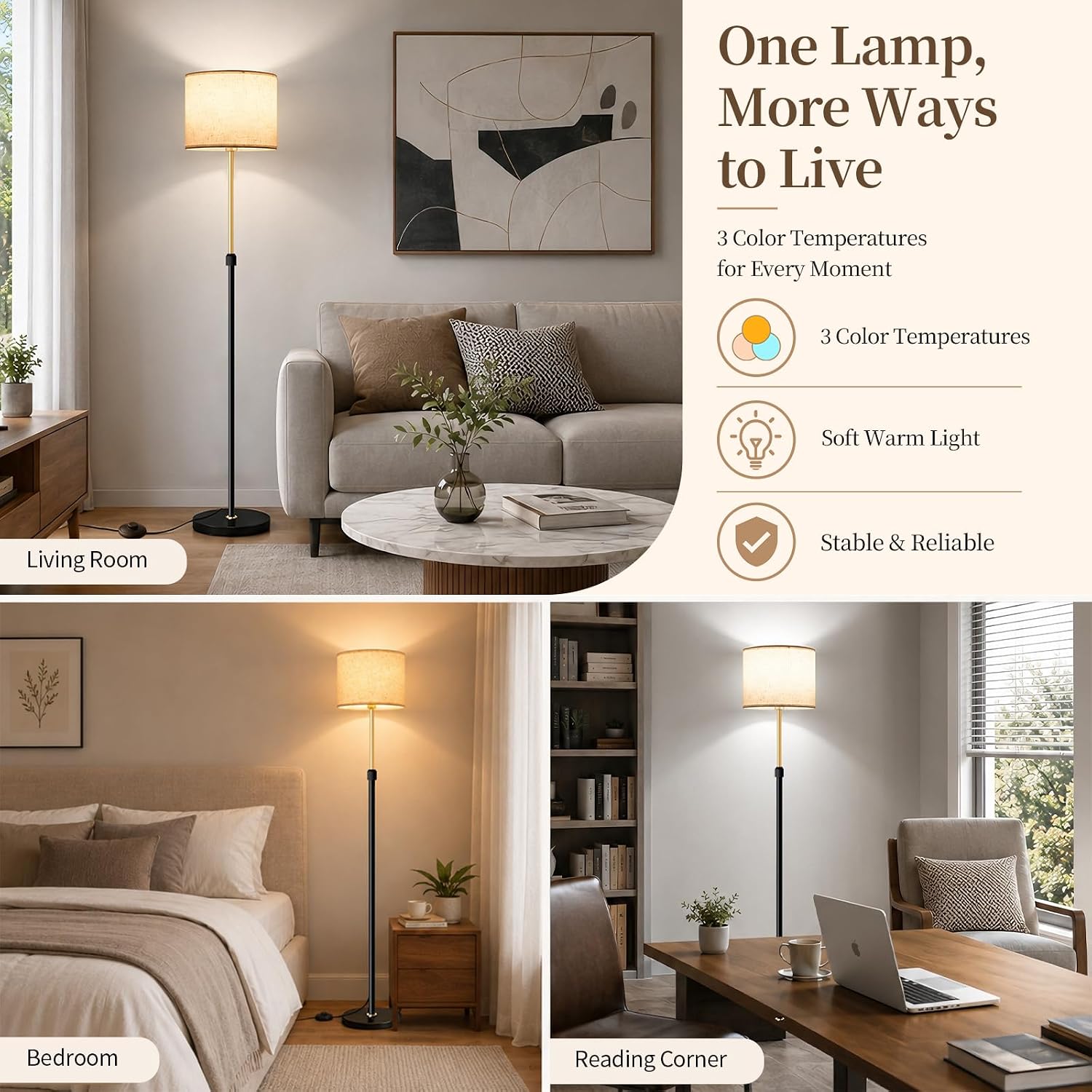 Dimmable Floor Lamp for Living Room, Standing Lamp with Remote, 55-67 in 9 71dkV1ZUezL. AC SL1500