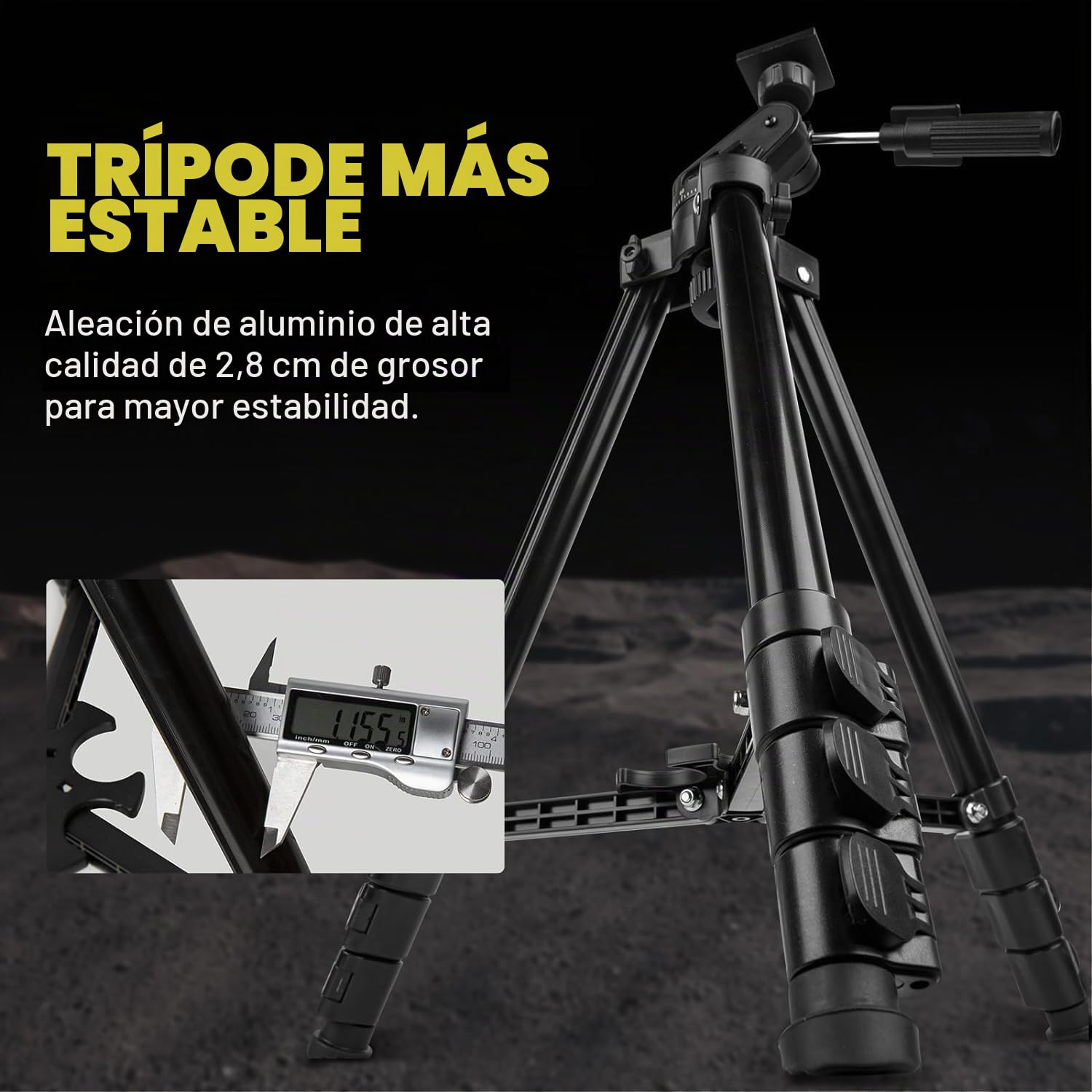 Telescopio refractor de apertura de 80 mm y 500 mm para adultos y niños principiantes con trípode profesional, adaptador de teléfono, mochila portátil