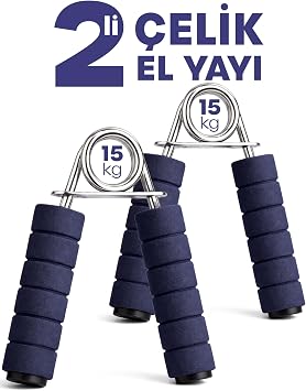 2 Adet  elik El Yay  S nger Kollu 15 kg Bilek  n Kol Parmak G lendirici Alet Fitness Egzersiz