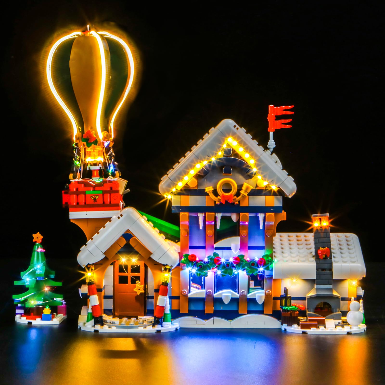 Set di luci a LED compatibile con Lego 10339 Babbo Natale postale (non modello), set di illuminazione decorativa per giocattoli creativi di Babbo Natale postale