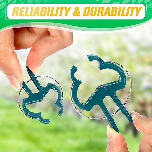 Miniatura 4 de Dimrom 200 clips para jardín, enrejado de cuerda para tomate, lazos para plantas de exterior, plantas trepadoras, soporte de plantas