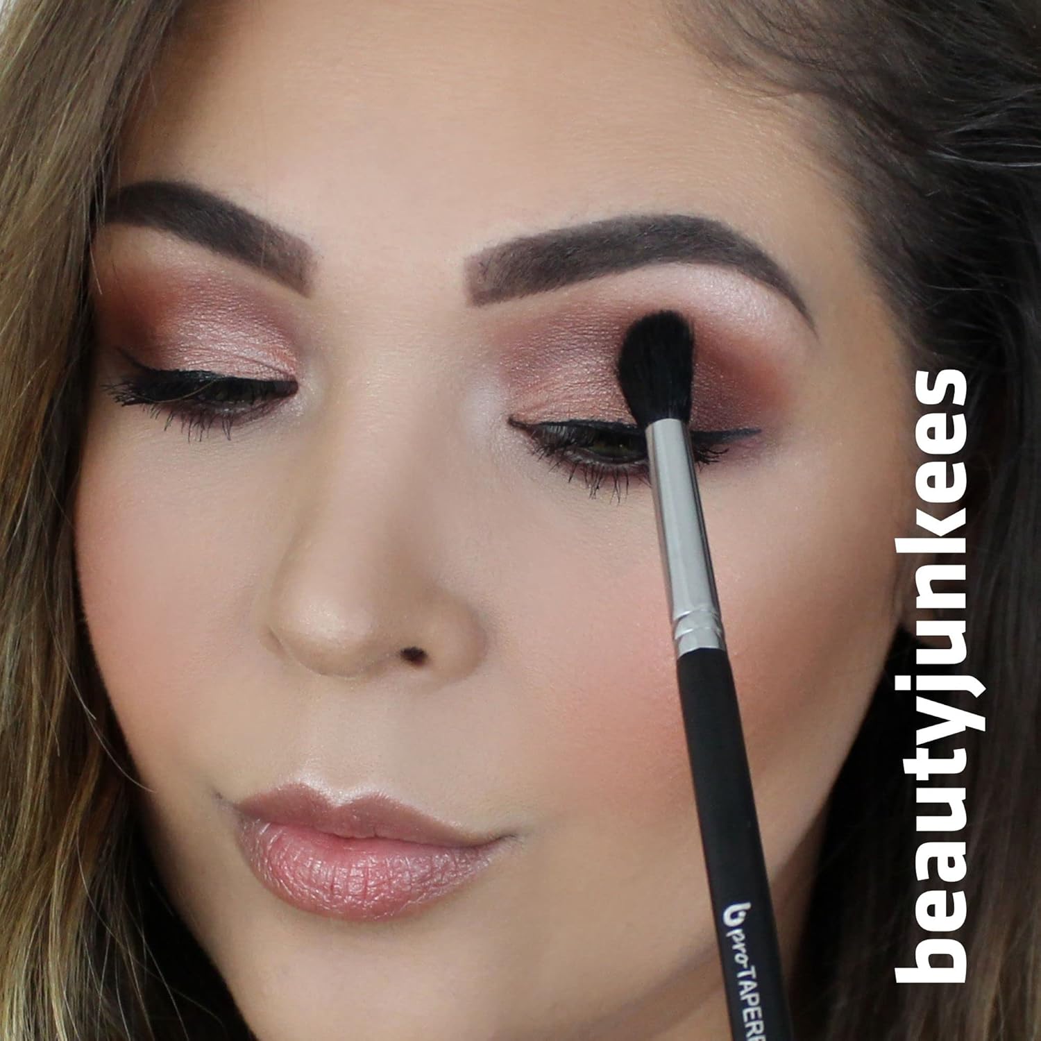 Duo Eye Shadow Brush Blending Eyeshadow – Small Dense Flat Shader for Lid, Fluffy Tapered Blender for Precision Crease, Blend Smudge Smokey Corner, Cream, Powder, Professional Makeup Brushes Applicator : Beauty & Personal Care