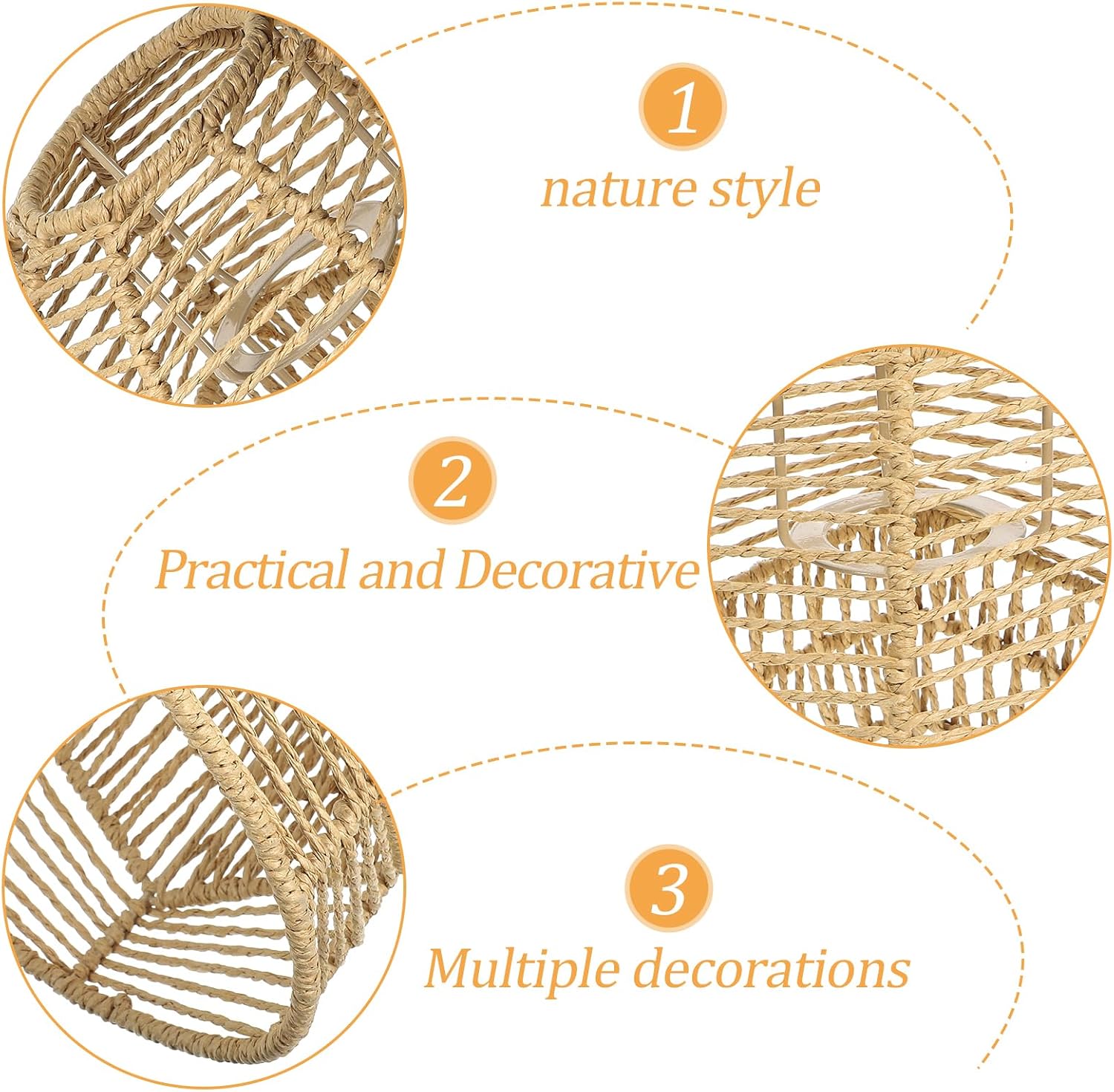 OSALADI Paper Rope Lampshade Woven Lampshade Black Shade Pendant Willow Hanging Ceiling Light Lantern Woven Rattan Shades Macrame Outdoor Light Bulbs Sun Visor Desk