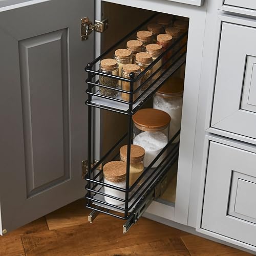 Miniatura 8 de Household Essentials Glidez - Organizador multiusos de acero con acabado de pintura y forros de plástico para uso debajo del gabinete, diseño de 2