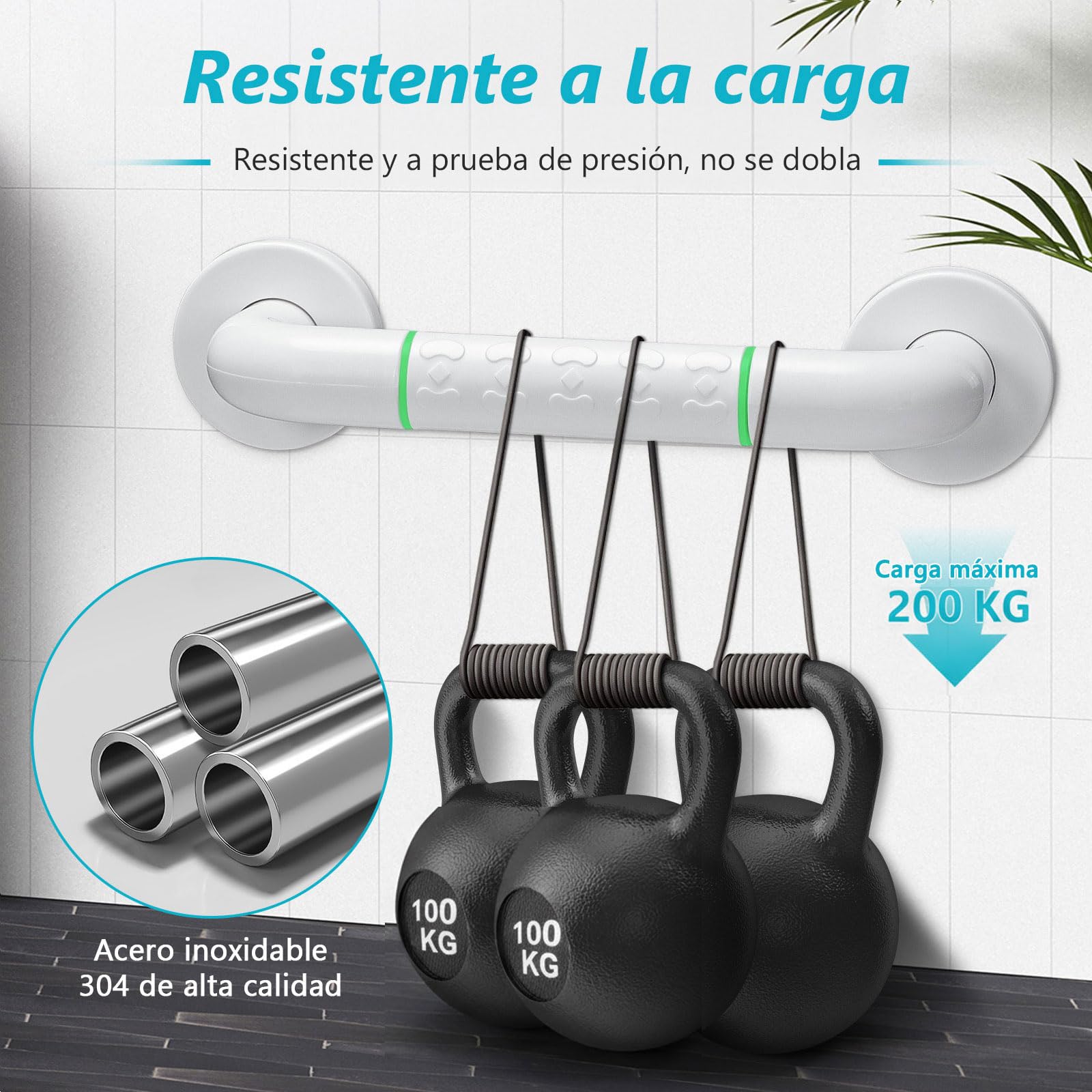 2 Piezas 30cm Agarraderas Baño - Agarrador Ducha Personas Mayores, Niños y minusvalido, Antideslizante Asidero, Acero Inoxidable Barra
