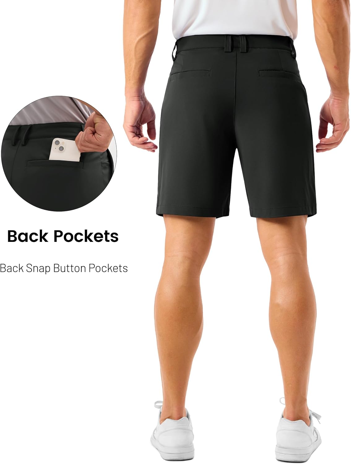 MAGCOMSEN Men's Golf Shorts 7" Quick Dry Lightweight Stretch Casual Shorts with 6 Pockets Dress Work Hiking