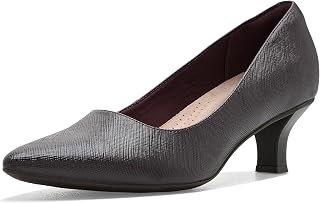 Clarks Women's Kepley Vine Pump | Slip-On Casual Court Shoe, Leather, Ultimate Comfort Footbed