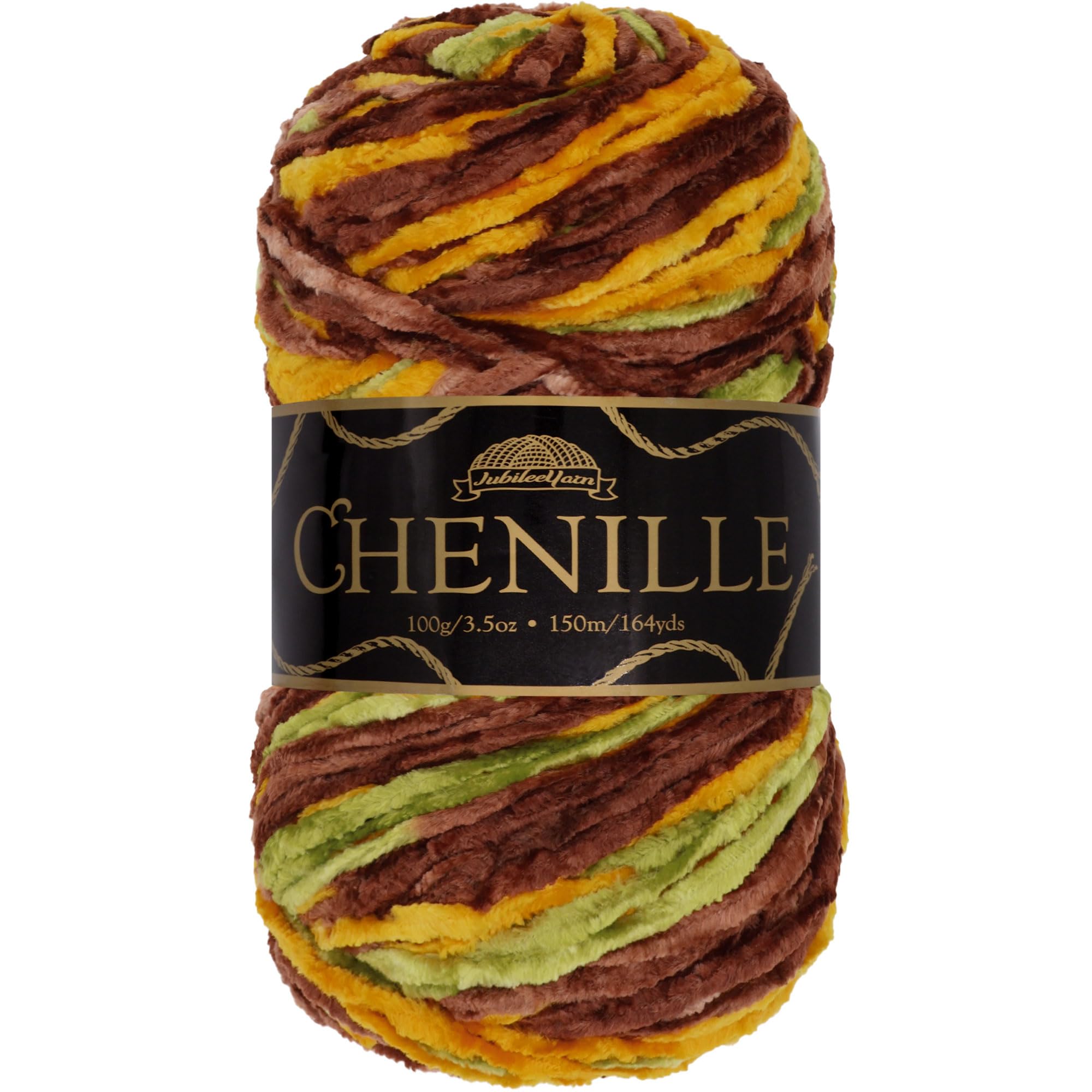 JubileeYarn Chenille Yarn - Worsted Polyester - 100g/Skein - El Dorado - 1 Skein โ image 1