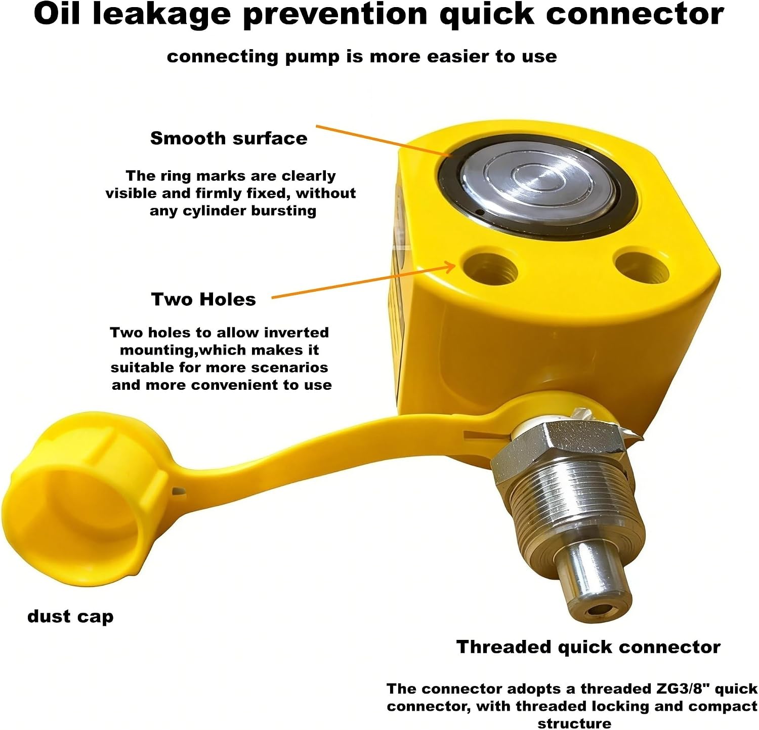 10T Hydraulic Cylinder Jack Porta Power Ram Kit with CP-180 Hydraulic Hand Pump 11mm/0.43' Stroke Single Acting Lifting Cylinder Retract Automatically for Machinery Shipbuilding Bridge Construction