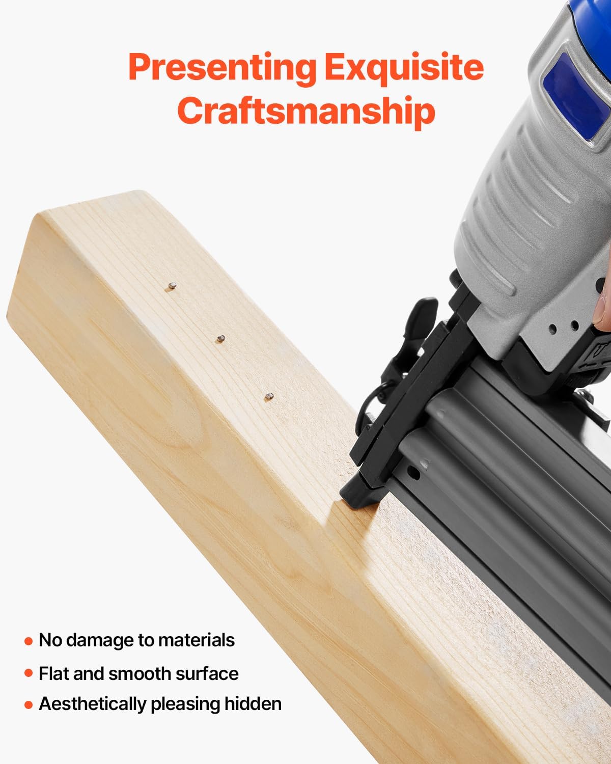 VEVOR 16 Gauge Finish Nails, 2 in Angled Finishing Nails, 2000-Count Galvanized Finishing Nail, 20-Degree Heavy-Duty Brad Nail with Galvanized Anti-Rust Process, for 16GA 20° Angled Finish Nailers