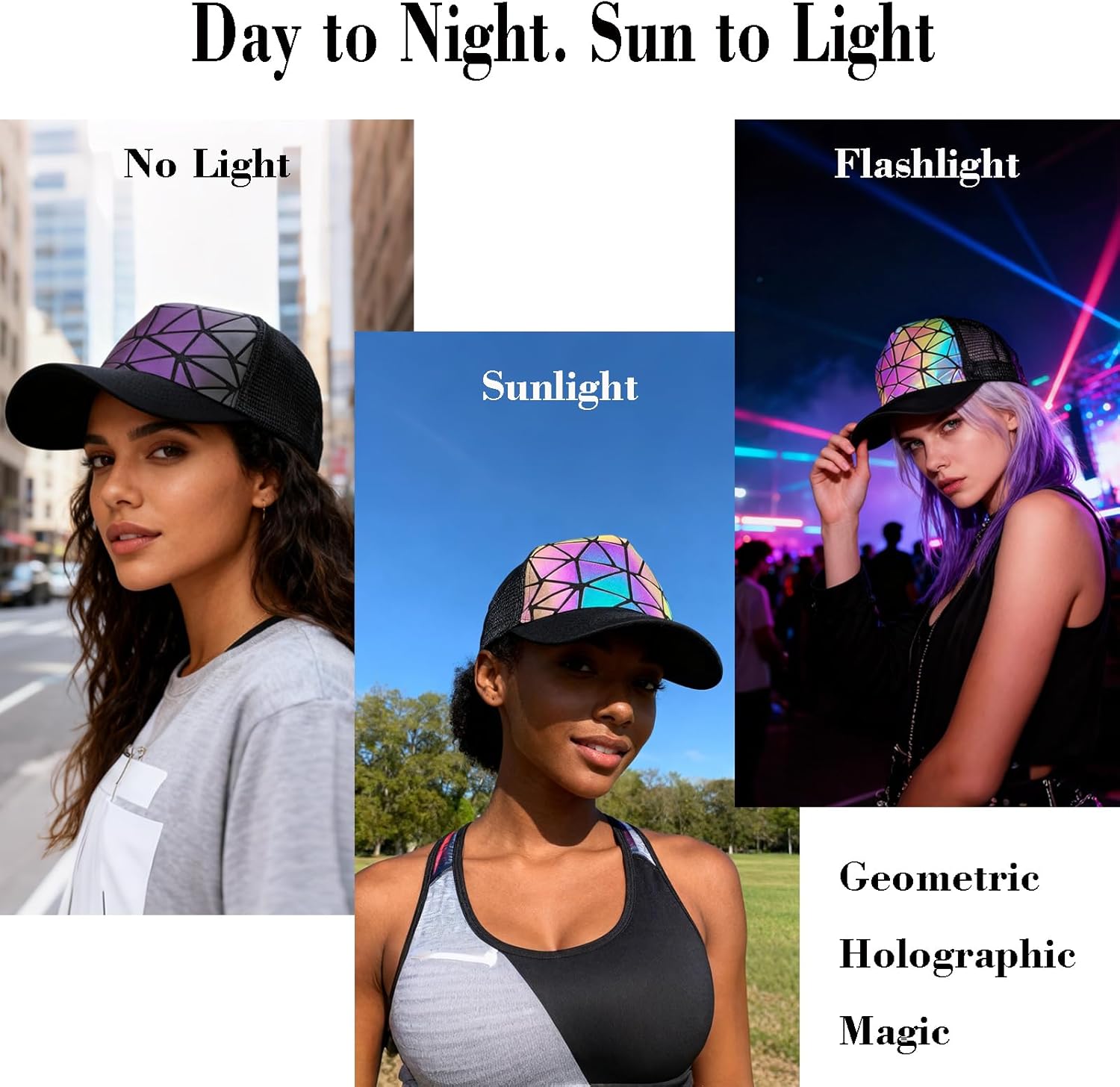 Holographic Trucker Hat for Women