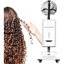 Professional Hair Steamer for Deep Conditioning, Hooded Heating Steamer Dryer Barber Steamer Machine for Oil and Dye, Use at Home and Salon White