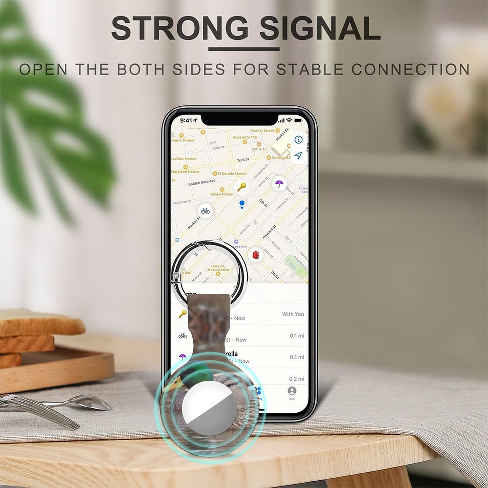 Ein Paar Stockenten, kompatibel mit Airtag-GPS-Hüllen, 2 Stück
