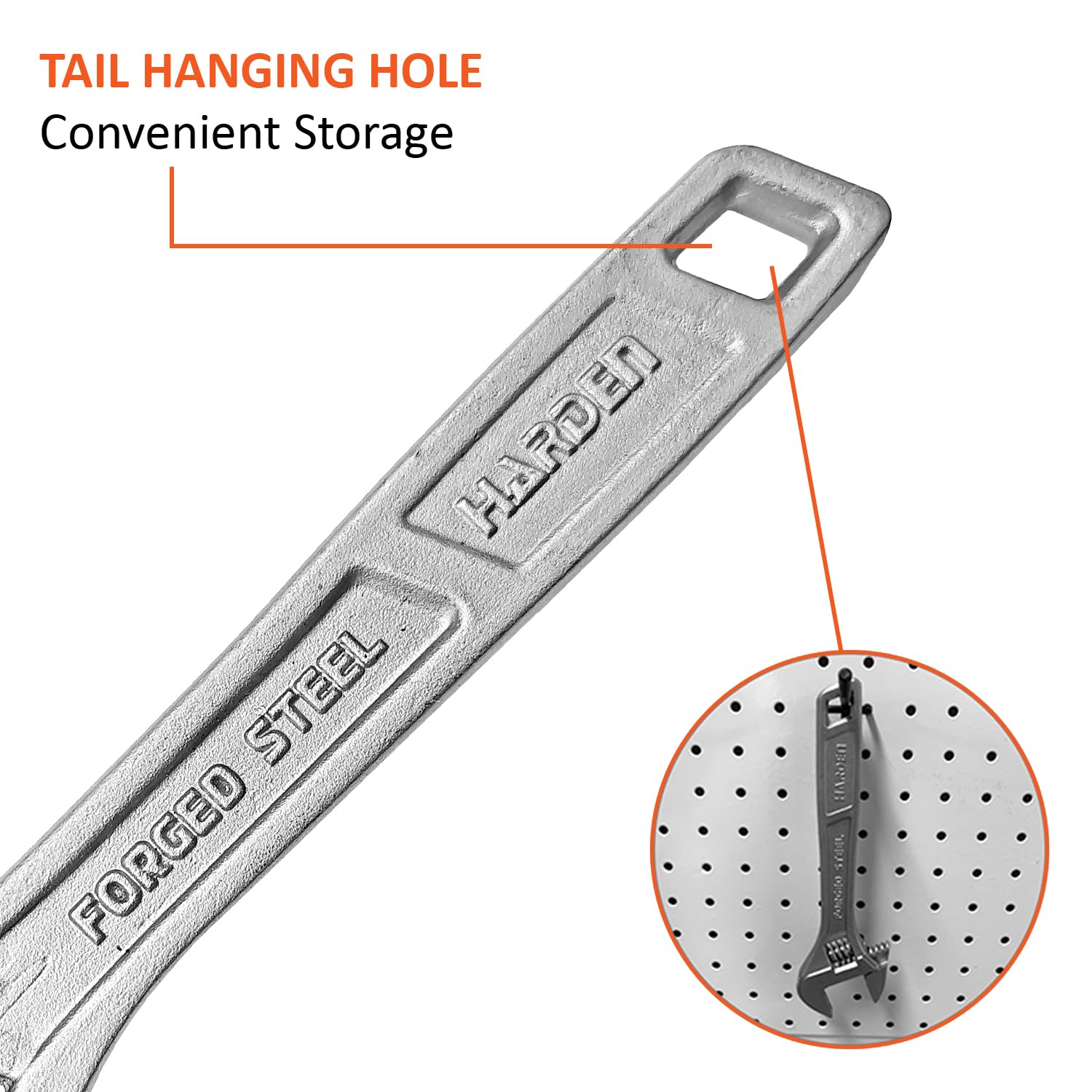Harden 6" Adjustable C Shaped Spanner Wrench Carbon Steel - 540406 4