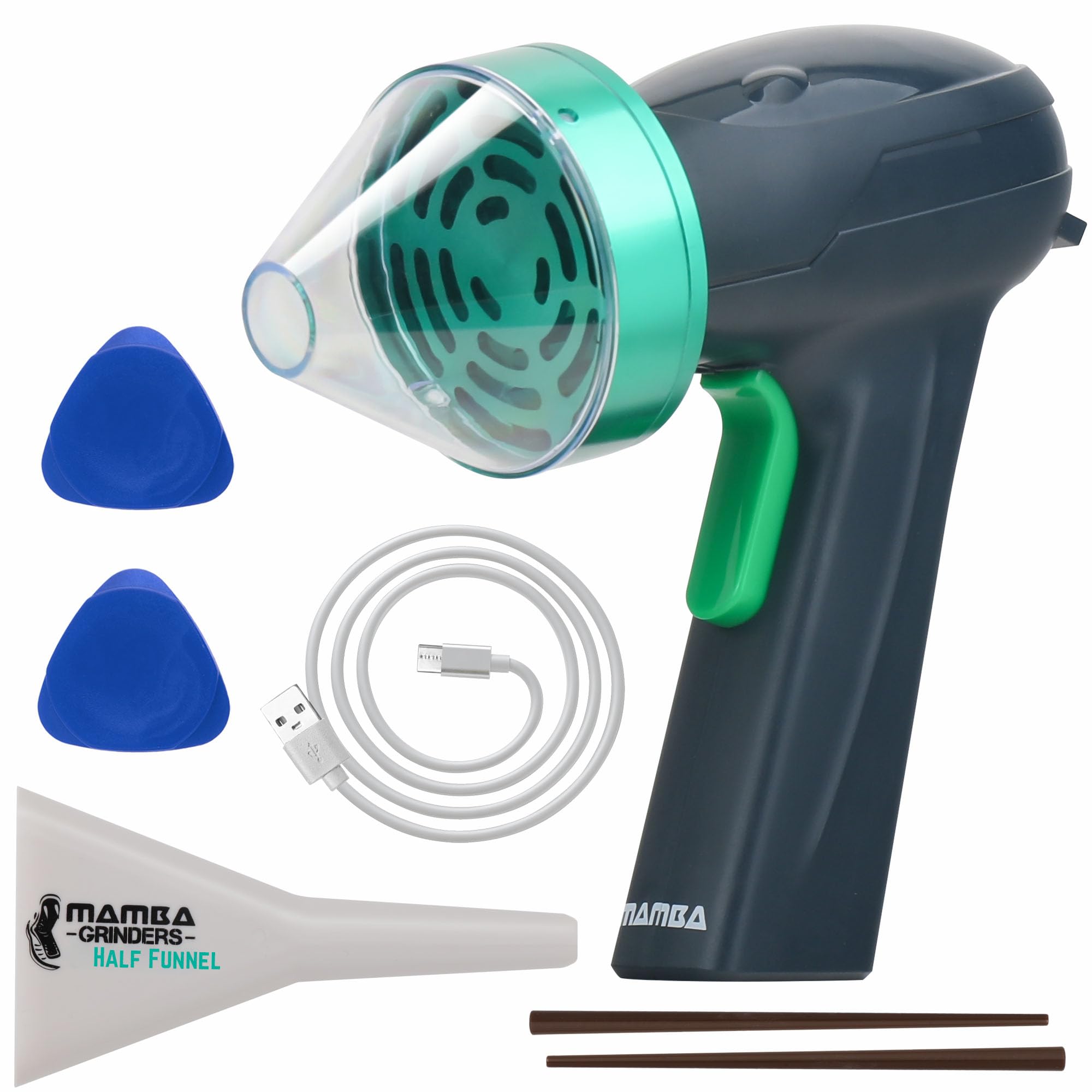 - Mamba Monster 3.5g Green USB Electric Herb Grinder. Large Capacity Portable Metal Herbal Machine & Spice Mill for the Kitchen