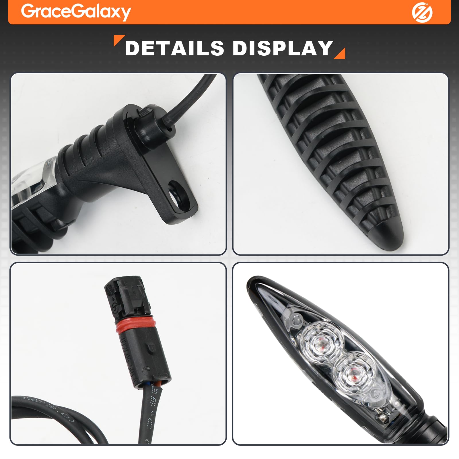 GRACEGALAXY 2 pezzi Lndicatori Luminosi Frecce Moto per R1200GS ADV F650GS R1200R S1000R S1000RR F800GS K1300S 63138522499