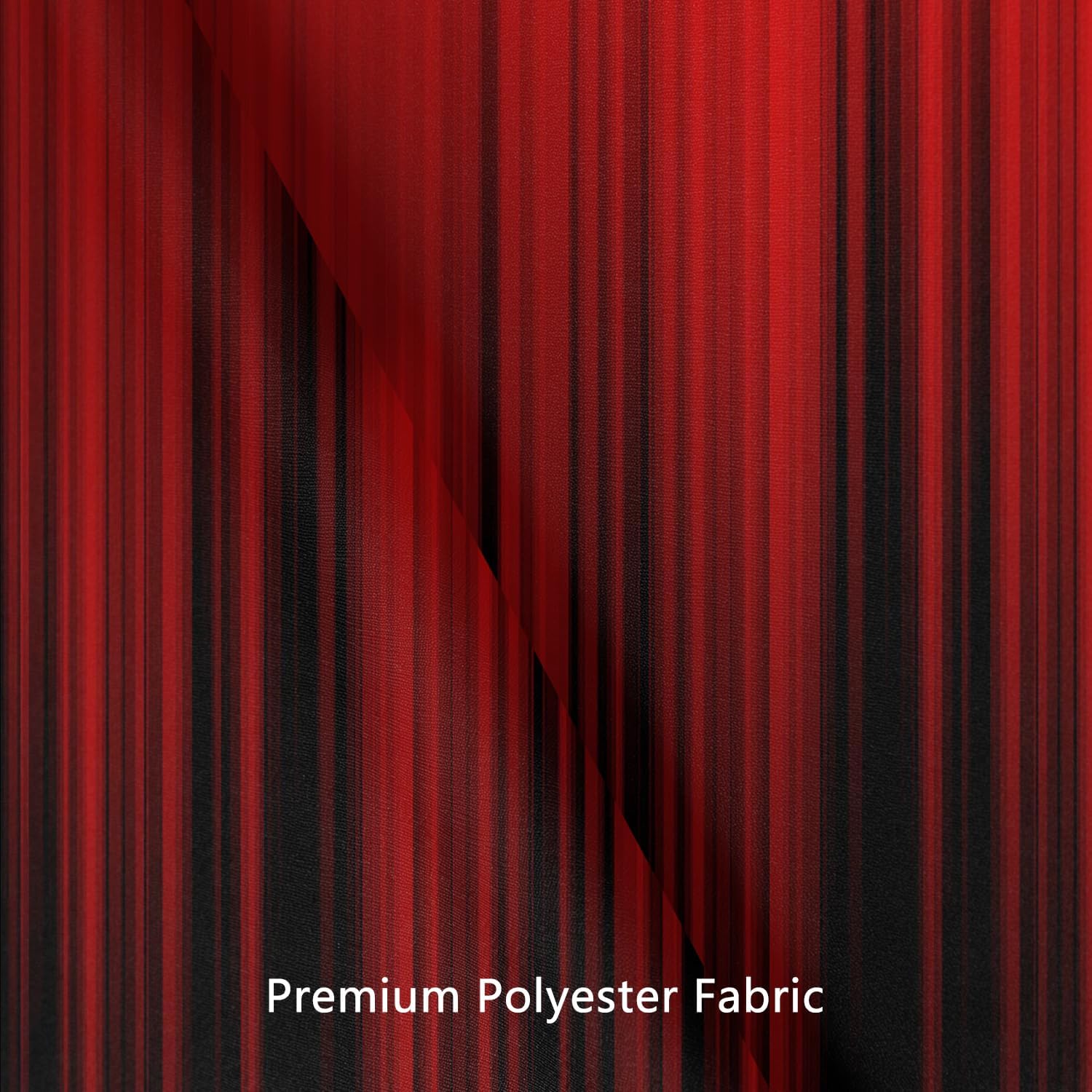 AAtter Red and Black Shower Curtain, Gothic Ombre, 72x72 Inch, 12 Hooks image 3