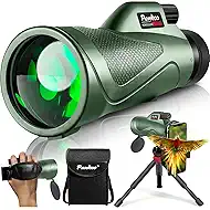 12x60 Powerfull Monoculars for Adults with Smartphone Adapter Tripod Plus Portable Bag, Larger Vision Monoculars for Adults with BAK4 Prism & FMC Lens, Suitable for Bird Watching Hiking