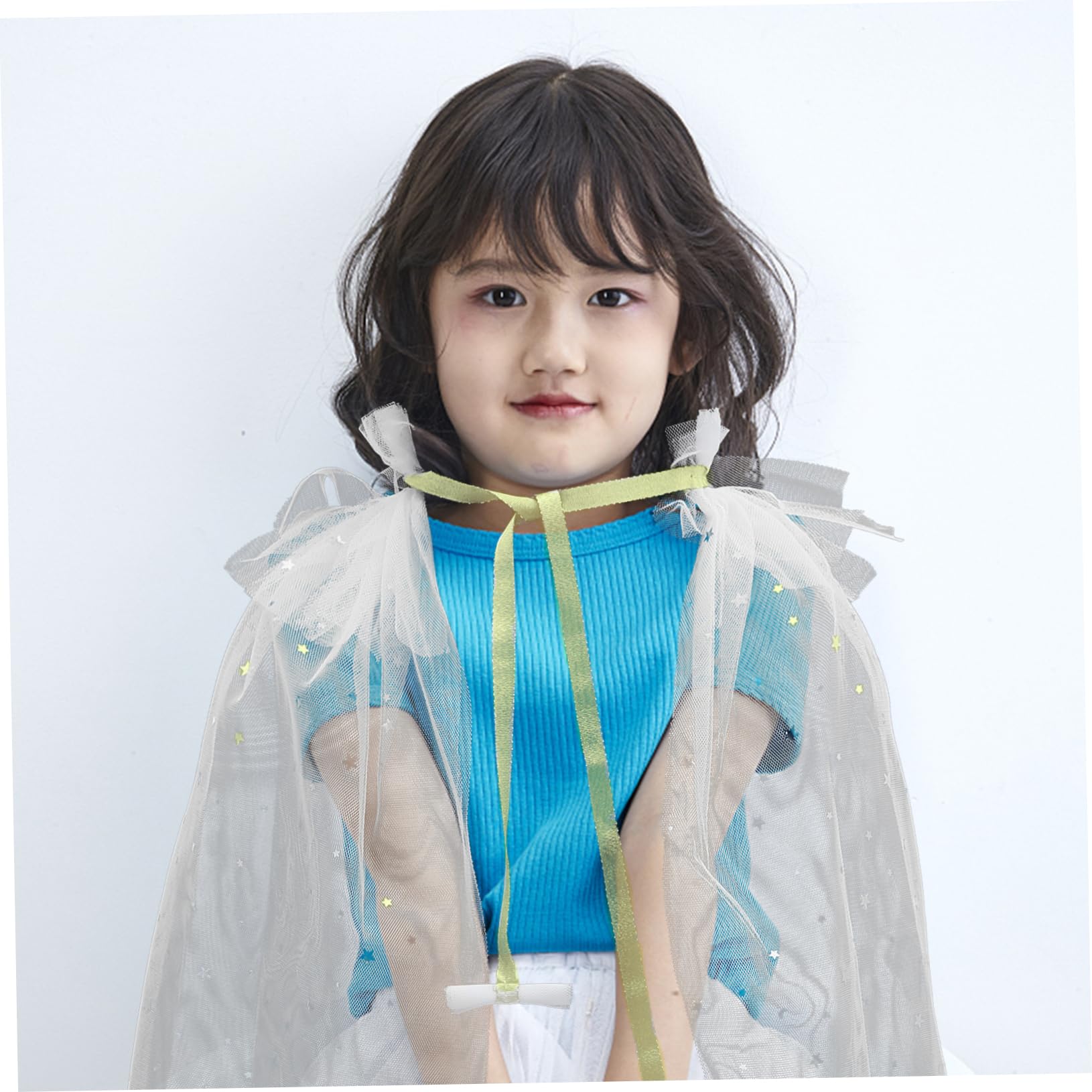 1pezzi Mantello Di Garza Per Bambina Bianco Mantello Da Festa Costume Da Mascherata Per Ragazzo Ragazza Facile Indossare e Pulire Per Feste Di Compleanno Ed Eventi Tema