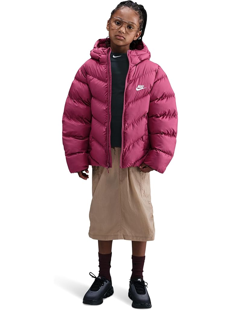 Pink Nike Sportswear All Day Play Therma-FIT Loose-Fit Puffer Jacket (Little Kid/Big Kid)