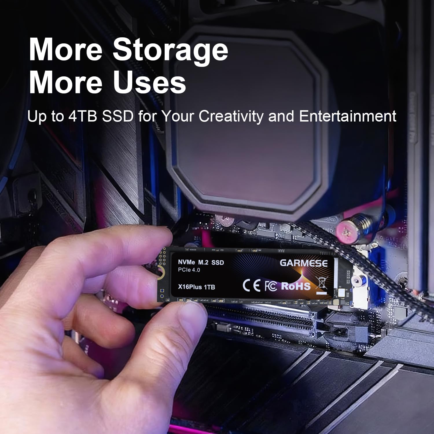 2TB Internal SSD NVMe PCIe 4.0 M.2 2280 SSD - Up to 7450MB/s Read, Ultra Performance for Gaming, 4K Video Editing Internal Solid State Drive for Gamers, Professionals, Creators