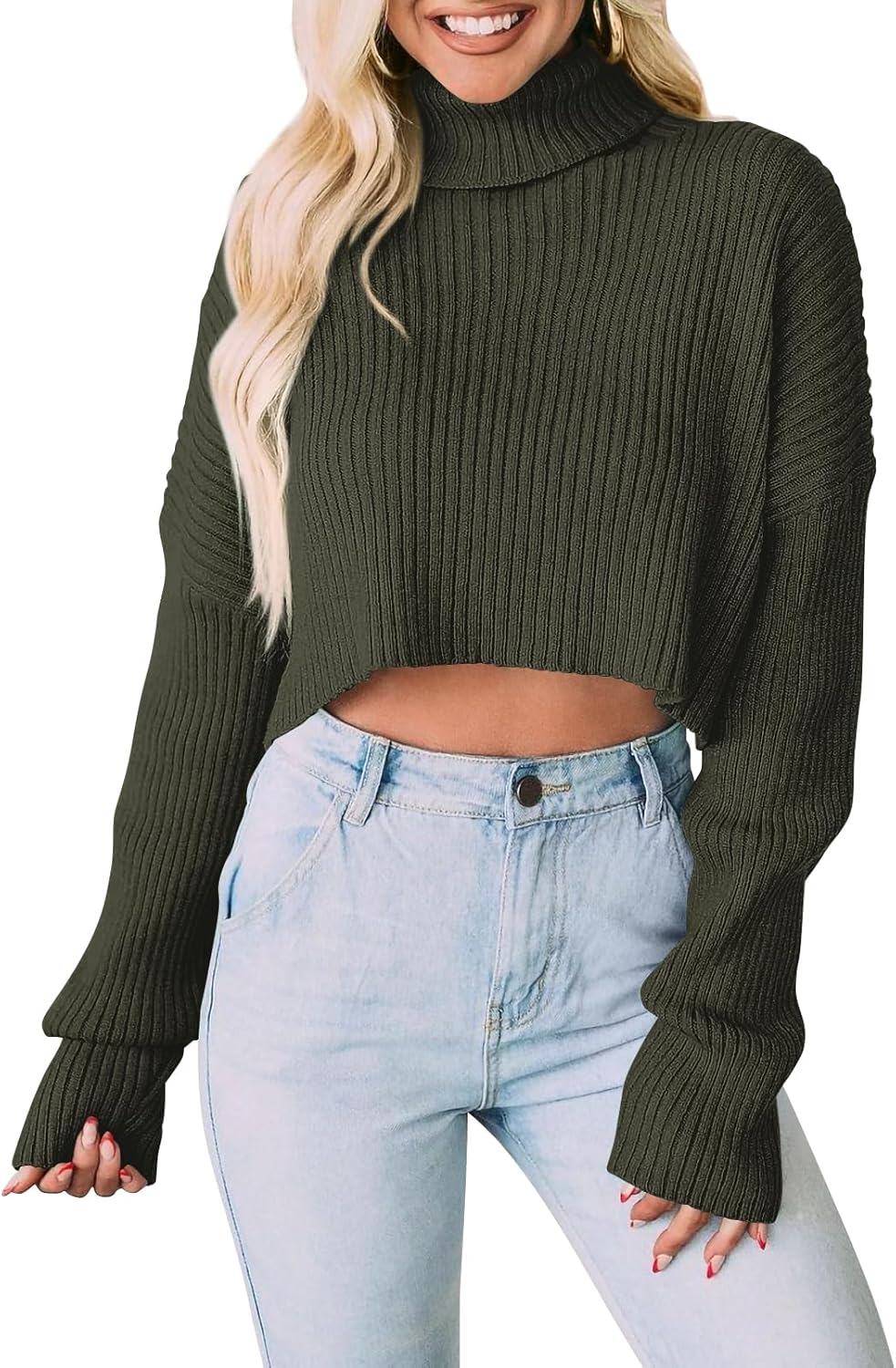 【BAON】Lirine High Neck Crop Wind Jumper PRETTYGARDEN Women's 2025 Fall Winter Turtleneck Cropped