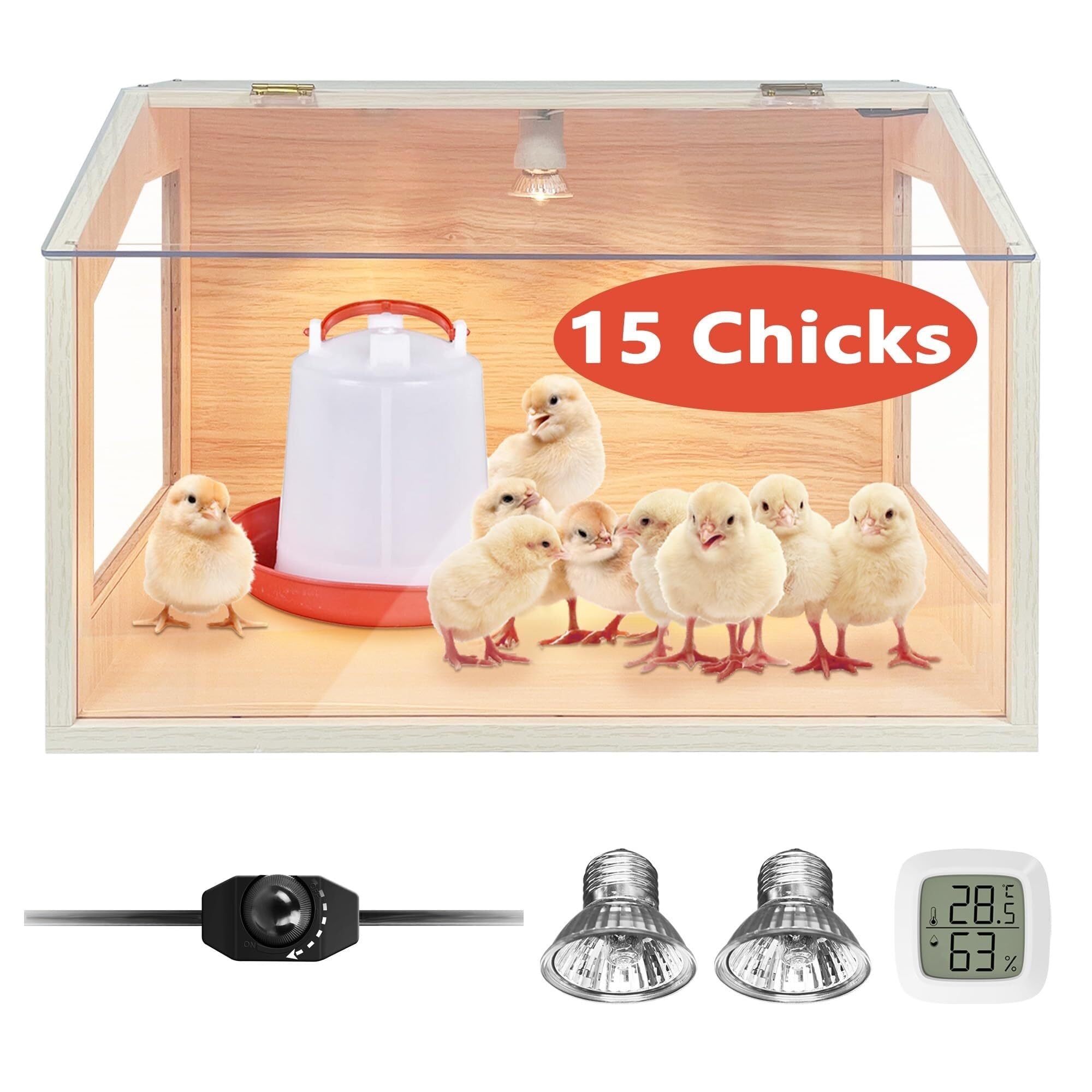 Caja criadora para pollitos, Caja criadora inteligente para 20 pollitos, Caja criadora para pequeños, ideal para animales pequeños como pollos, patos, codornices, hámsteres y lagartos