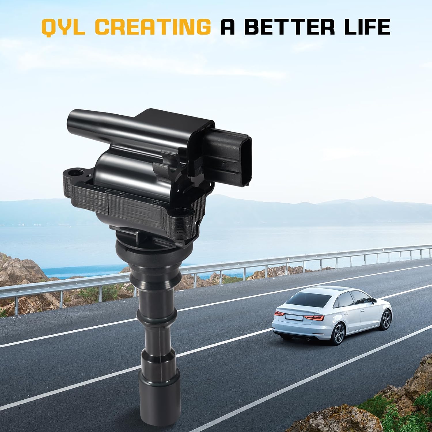 QYL 3Pcs Ignition Coil Pack Compatible with Kia Sorento 3.5L V6 2003 2004 2005 2006 Replacement for UF431 C1445 5C1435