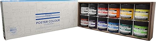 Miniatura 2 de Knicker Color PC40ML12N Watercolor Poster Color, Set of 12 Colors, 1.4 fl oz (40 ml)