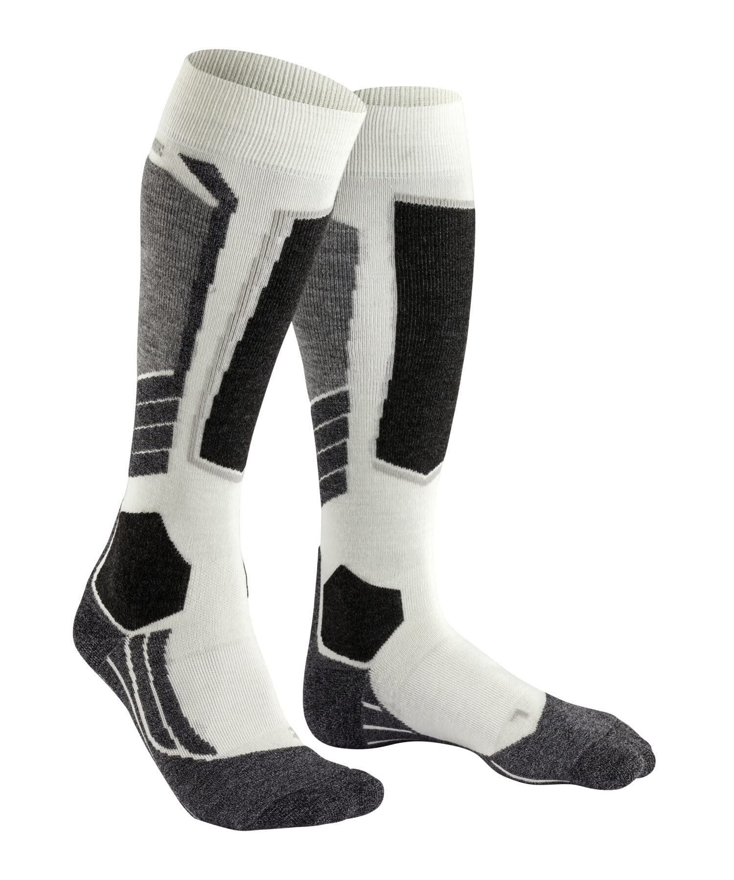 FALKE Kobiety Skarpety narciarskie SK2 Intermediate W Kh Wełna ciepłe grube 1 Para, Biały Off-White 2040, 37-38