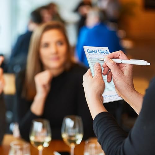 Miniatura 6 de Paquete de 100 cuadernos de cheques de invitados para servidores a granel, libreta de cheques para camarera, blocs de notas, accesorios, libro de