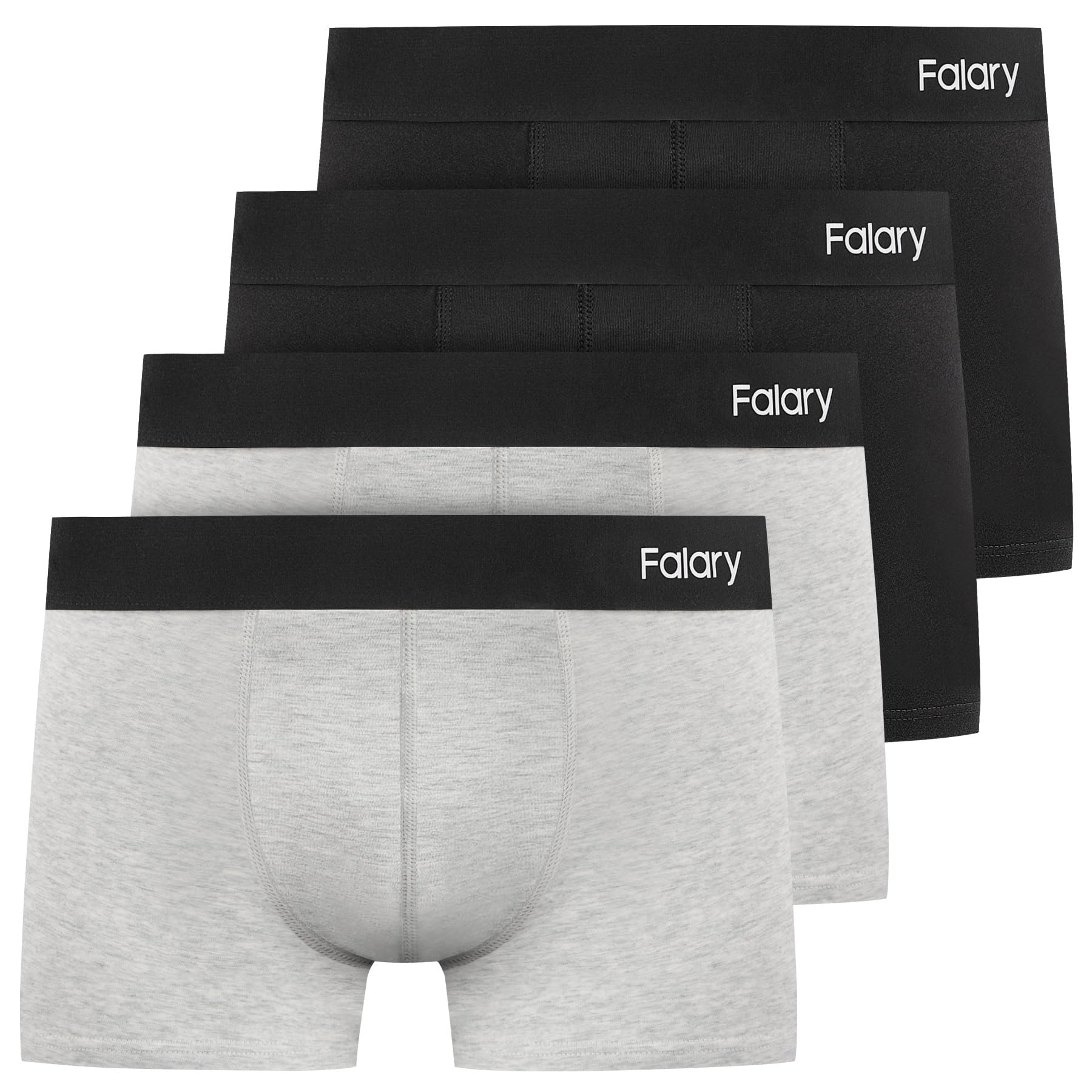 FALARY Boxershorts Herren Männer Unterhosen Bio Baumwolle Men Retroshorts Unterwäsche Boxer 4er Pack