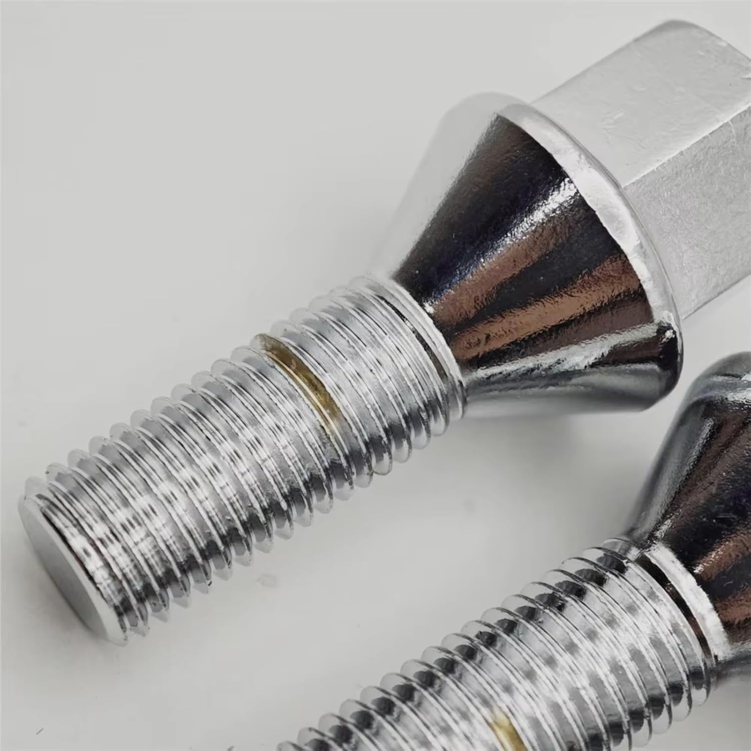 Car Locking Wheel Bolts Universal 4pcs Alloy Wheel Bolts Nuts M12 X 1.5 17mm Hexagon Conical Wheel Lock Nut Screw Car Tire Bolts(30mm Thread x4PCS)