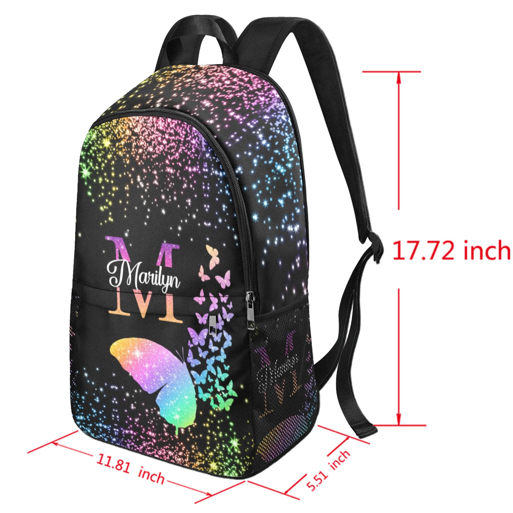 Jaydouble Back to School Personalized Backpacks for Girls Backpack and Lunch Box Set Gifts for Daughter Customized Kids Backpack Casual Unisex School Bags Custom Backpack Shoulders with Name