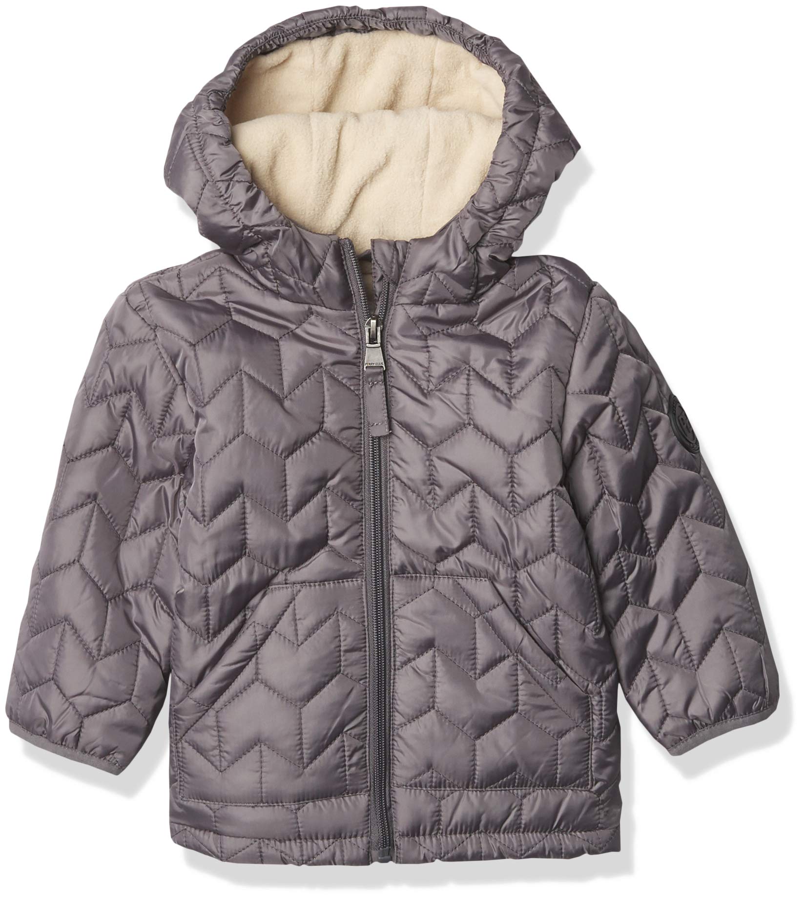 Perry Ellis Baby Boys Quilted Puffers, Charcoal, 24M