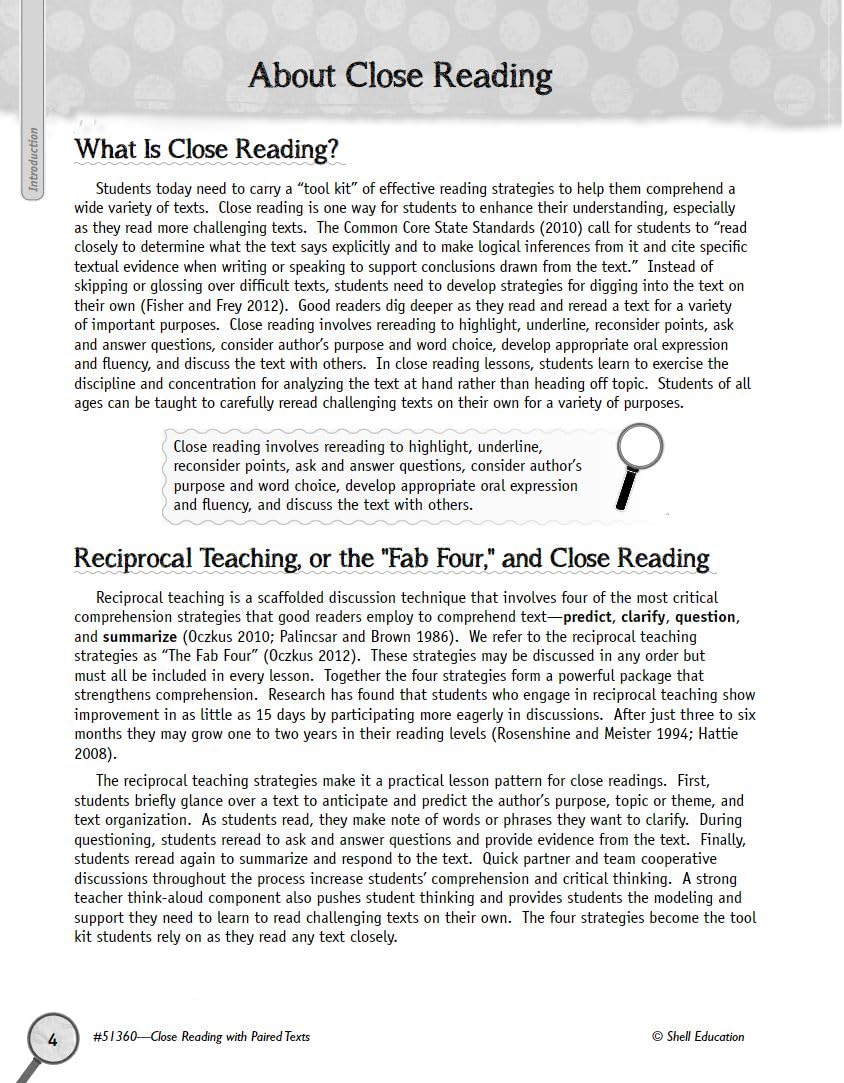 Close Reading with Paired Texts Level 4: Engaging Lessons to Improve Comprehension