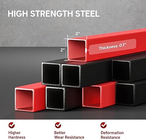 Miniatura 9 de Soozier Power Cage Smith Machine, estante de alimentación multifunción con barra de dominadas, sistema de extracción LAT y estante para sentadillas,