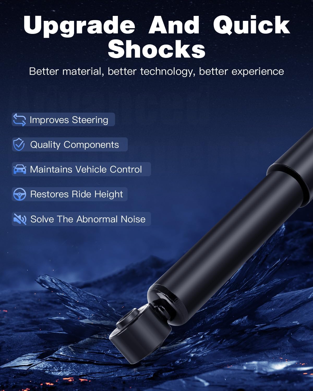 Shocks Struts,ECCPP Front Rear Shock Absorbers Strut Kits Compatible with 1990 1991 1992 1993 1994 1995 Toyota 4Runner 344202 37030 KG5475 KG5474 37033