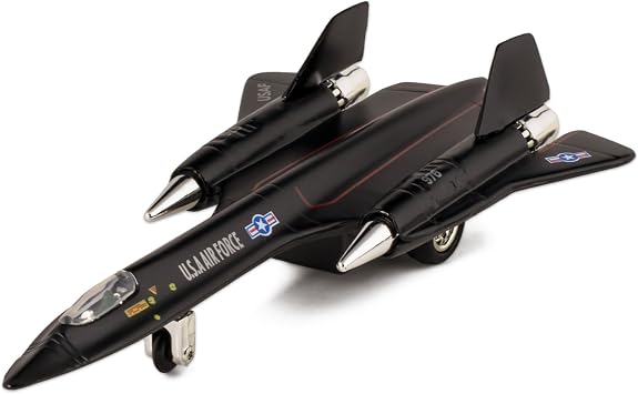 United States Air Force SR-71A Blackbird 8" Die Cast Metal Pull Back Action Model Jet Toy